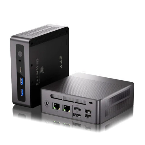 EYY Mini PC N100, Mini Desktop Computer Windows 11 Pro Preinstalled, 12th Intel Alder Lake N100 (3.4GHz),16GB DDR4 RAM 512GB M.2 SSD, 4K UHD Triple Display,Dual 2.5Gb LAN,WiFi 6/BT5.2, RJ45*2 |2025