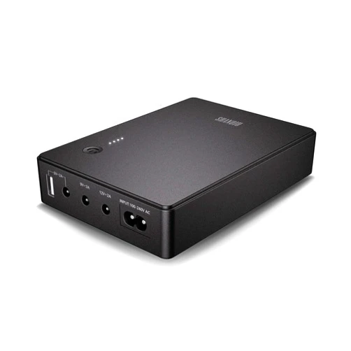 Shanqiu Mini UPS Battery Backup Uninterruptible Power Supply for Router, Modem, Security Camera with Input AC Output USB 5V DC 5V 9V 12V (37Wh)
