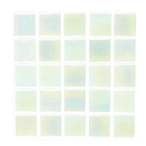 URBN.design URBN Contemporary Seafoam Green Iridescent Glass Mosaic Tile for Indoor and Outdoor - Sample Tile (4-1/3 inches x 4-1/3 inches, 0.13 SQ FT)