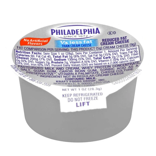 Kraft Heinz Retail Ref Philadelphia Light Cream Cheese Cups 1 ounce (Pack of 100)