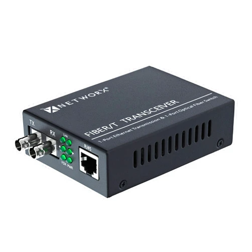 Networx® Gigabit Ethernet Fiber Media Converter - UTP to 1000Base-LX - ST Singlemode, ...