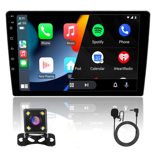 WENMENGDE 9inch 2+32GB IPS Full Touch Screen Android Car Radio Audio Video Stereo Player for 2Din Raido Model with CarPlay Android Auto WiFi BT MirrorLink Split Screen PIP GPS Navigation