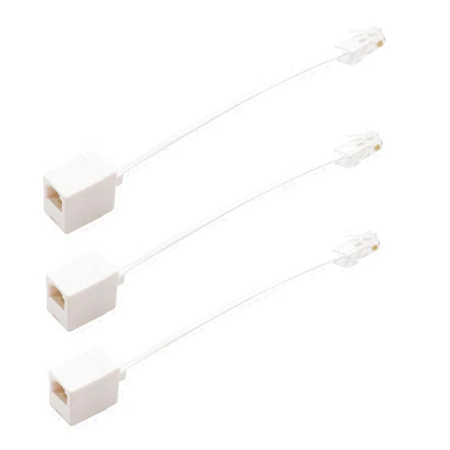 Dahszhi 3Pcs RJ45 to RJ11 Converter Adapter,Telephone RJ11 6P4C Female to RJ45 Ethernet 8P Male Cable Cord