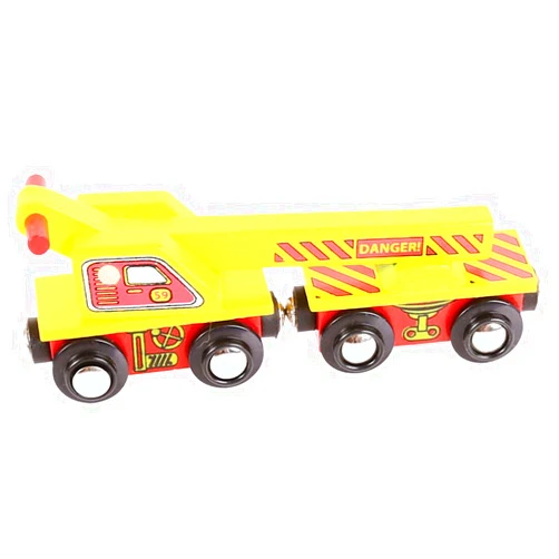 Bigjigs Rail Crane Wagon - Other Major Wooden Rail Brands are Compatible