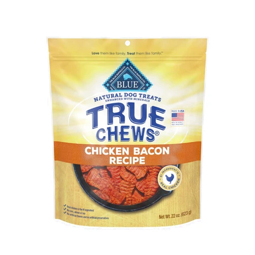 Blue Buffalo True Chews Natural Dog Treats, Chicken Bacon Recipe, 22 oz bag