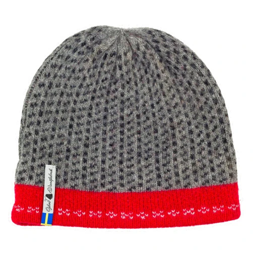 ÖJBRO VANTFABRIK Swedish Warm Soft Merino Wool Beanie Cap Hat Velvet with Fleece Headband Lining (Skaftö Gra)
