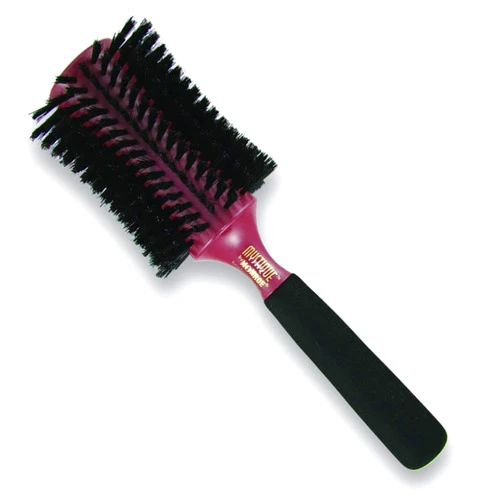 Brushopolis Monroe Mystique Round Styling Brush: 50% Natural Bristle and 50% Nylon, PolyDynamic Core, Foam Handle