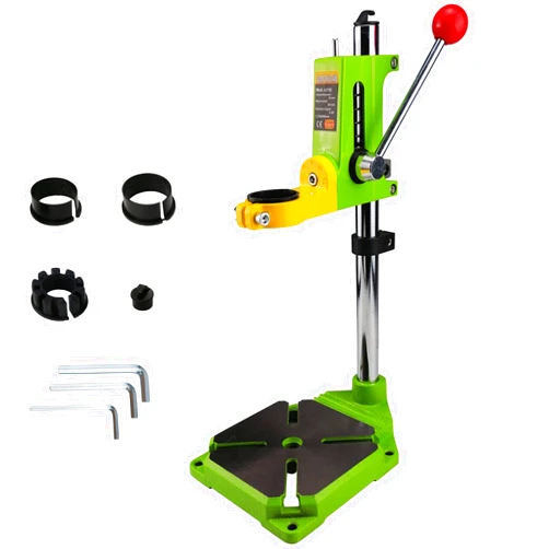 AeKeatDa Floor Drill Press Stand for Hand Drill, 90 Degree Rotating Adjustable Universal Bench Clamp Drill Holder Drill Press Adapter Workbench Repair Tool for Benchtop Repair