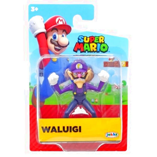 Super Mario Action Figure 2.5 Inch Waluigi Collectible Toy - Packaging May Vary