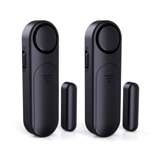 AKOYU Door Alarm When Opened (2 Pack), 120dB Door and Window Open Sensor for Home Security/Kid Safety/Pool Safety, Sliding Front Door Opening Sensor Alert for Garage/Apartment/Business Office Entry,Black