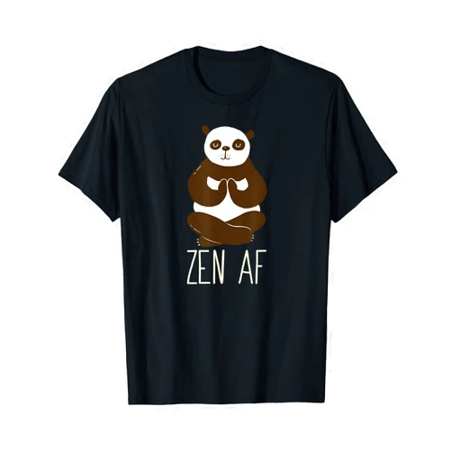 CUTE PANDA MEMES ZEN AF Panda Meditating Yoga Mindful as F-ck Meme T-Shirt