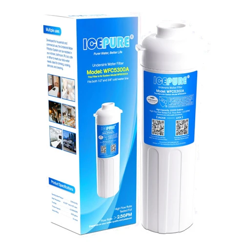 ICEPURE WFC5300A Under Sink Water Filter system, 3 Years or 22000 Gallons Ultra High Life, Replacement for ICEPURE WFS5300A Under Sink Water Filtration System, Removes Heavy Metals,Chlorine