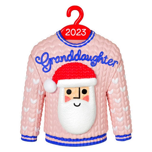 Hallmark Keepsake Christmas Ornament 2023, Granddaughter Christmas Sweater, Family Gifts