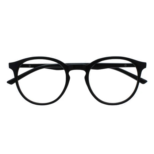 OPULIZE Met - Reading Glasses with Blue Light Blocking Slim Round Frame Scratch Resistant Spring Hinges Improve Sleep Computer Gaming Anti-Reflective Black Mens Womens B60-1 +3.00