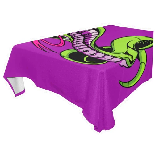 FlowerFish King Cobra Snake Heavyweight Table Cover Water Resistant and Stain Resistant Washable Polyester Tablecloth Great for Kitchen Dinning Room Decoration,54 Inch by 54 Inch