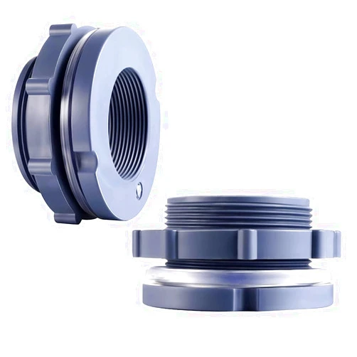 Wejjue 2 Pieces PVC Bulkhead Fitting 1Inch /1.5 inch Plastic Pipe Connector for rain Barrel Aquarium Bulkhead Tank Bulkhead Aquarium Bulkhead (1.5in)