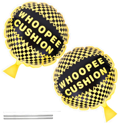 LovesTown 2PCS Whoopee Cushions, Fart Pillow Fun Toy Prank Toys 10 inch for Kids Party Favors Yellow