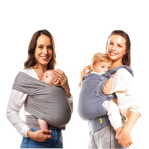 Boba Wrap Baby Carrier Sling in Grey Boba X Baby to Newborn Carrier in Grey
