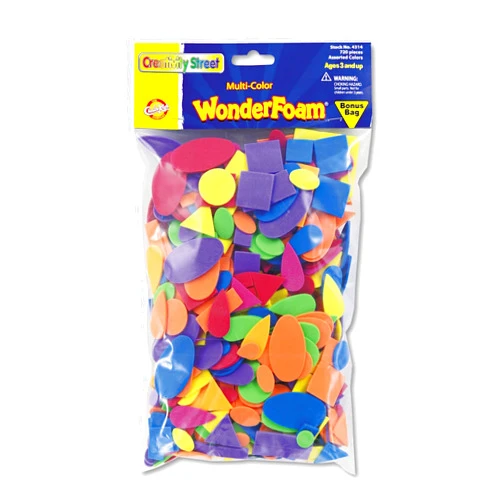 Chenille Kraft 4314 Wonderfoam Shapes, Assorted Shapes/Colors, 720 Pieces/Pack