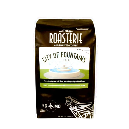 GroceryCentre The Roasterie Air-Roasted Kansas City Coffee - City of Fountains Blend, Whole Bean (2 lbs)