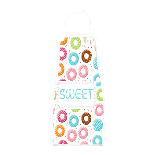 FUSTMW Donuts Apron Donut Gifts for Donuts Lover Apron with Pockets Donut Cooking Apron Chef Baking Grilling BBQ Apron