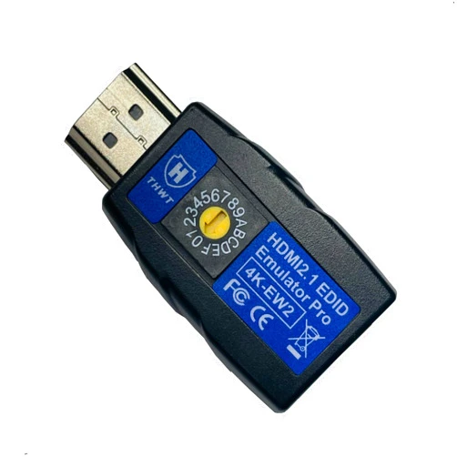 THWT HDMI 2.1 4K EDID Emulator PRO (Model: 4K-EW2), Support SCDC and Exact EDID Copy and Emulation, HDCP Pass-Through (not Bypass or Remove), 14 Pre-Set EDID Values with 2.1 Channel Audio