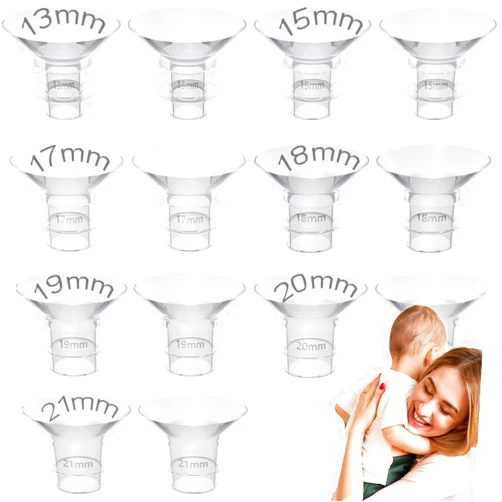 LOZAEVE 13mm 15mm 17mm 18mm 19mm 20mm 21mm Flange Insert Compatible with 24mm Flanges for Breast Pump Momcozy S9 S10 S12 Pro Medela Spectra Elvie Bellababy MomMed kmaier silicone nipple flange inserts