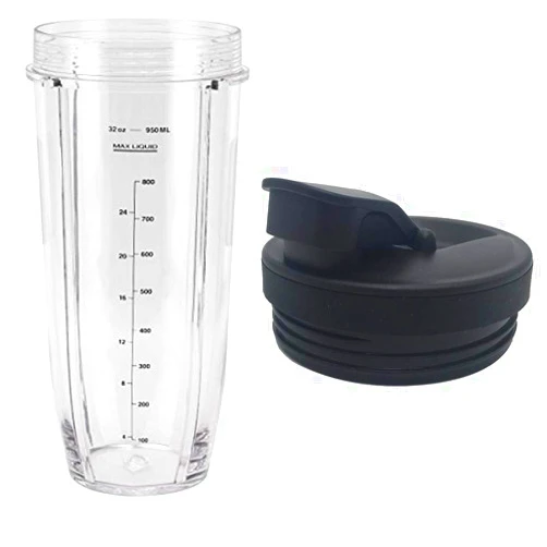 JOYSTAR 32oz Cup with Spout Lid for Nutri Ninja Blender, 946ml, Bright