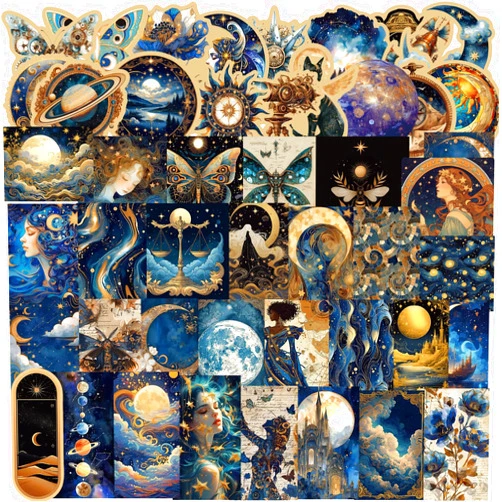TOPION 50Pcs Graffiti Stickers Pack Aesthetic Anime Stickers for Water Bottle Laptop Kindle Skateboard Guitar Scrapbook Journaling, Waterproof Vinyl Cosmic Stickers Decal for Teens and Adults