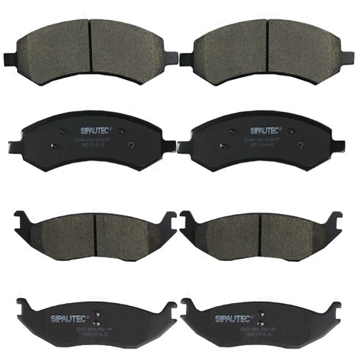 SIPAUTEC-Front & Rear Carbon Fiber Ceramic Brake Pads Replacement For 2006-2016 2017 2018 Dodge Ram 1500 5 Lug