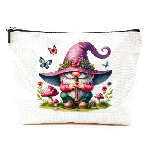 BQXH Cute Gnomes Makeup Bag - Funny Gnome Cosmetic Bag for Women, Bestie, Daughter - Christmas, Graduation, Birthday Gift