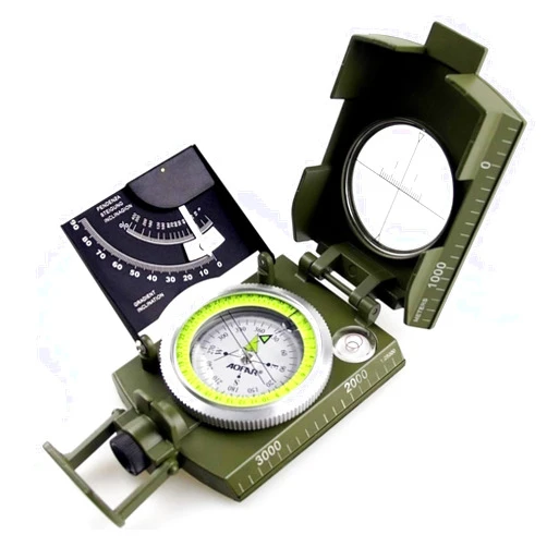 AOFAR AF-4074 Military Compass for Hiking,Lensatic Sighting Waterproof,Durable,Inclinometer for Camping,Boy Scount,Geology Activities Boating