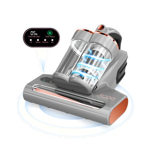 JIGOO Bed Vacuum Cleaner with Dust Sensor: 500W 13Kpa Mattress Vacuum Cleaner with UV & Ultrasonic and High Heating,Anti-allergen Powerful Handheld Bed Vacuums for Mattress (S300 Pro, Corded)