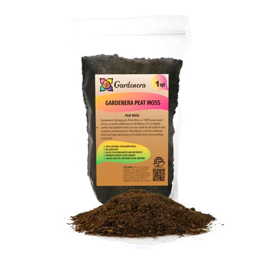 Gardenera Premium Natural Sphagnum Peat Moss - Gardening Soil Amendment and Carnivorous Plant Soil Media by Gardenera (1 Quart Bag)