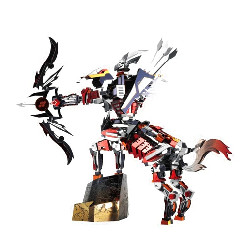 Microworld 3D Metal Puzzle, Challenging Metal Model Kit Half Man Half Horse Knight Warrior, DIY Laser Cut Jigsaw Puzzle Brain Teaser Home Decor Craft Toys for Teens- Centaurus Archer