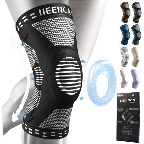 NEENCA Professional Knee Brace for Pain Relief, Medical Knee Support with Patella Pad & Side Stabilizers, Compression Knee Sleeve for Meniscus Tear, ACL, Joint Pain, Runner, Workout - FSA/HSA Eligible