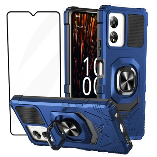 Ailiber for Boost Celero 5G SC Magnetic Case, Celero 5G SC Phone Case, with Screen Protector, Ring Kickstand for Car Mount, Military Grade Shockproof Rugged Cell Phone Case-Blue
