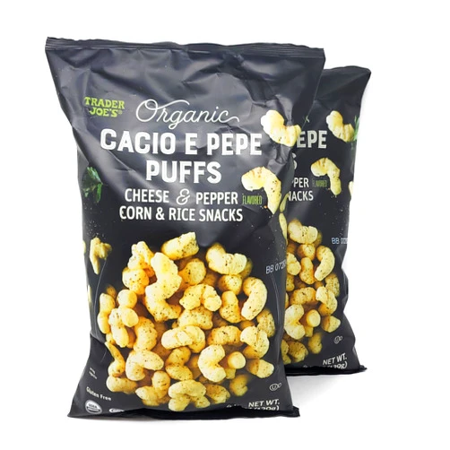 Generic Trader Joes Organic Cacio E Pepe Puffs Gluten Free Net Wt. 4.9 oz /139g (Pack of 2)