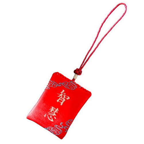 JinShaiShai 1 Piece Chinese Red Sandalwood Sachet Lucky Amulet Handmade Ornaments - Many Styles of Charms for Blessing Good Luck/Wealth/Health/Education/Love/Success/Safety/etc. (Smart)