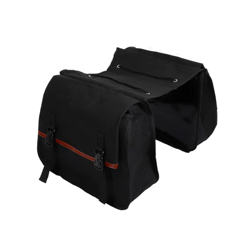 X AUTOHAUX 1Pair Motorcycle Saddlebag Side Tool Bags Cycling Motorcycle Luggage Bag Quick Release Buckle Waterproof Canvas Black 35.83''x15.35''
