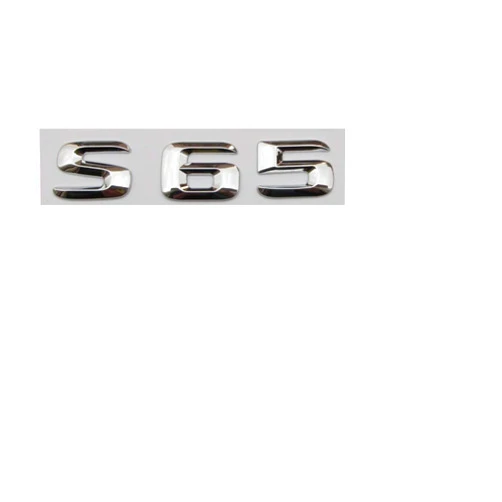 Unbrand Chrome Shiny Silver ABS Car Trunk Rear Number Letters Words Badge Emblem Decal Sticker for Mercedes-Benz S65 AMG