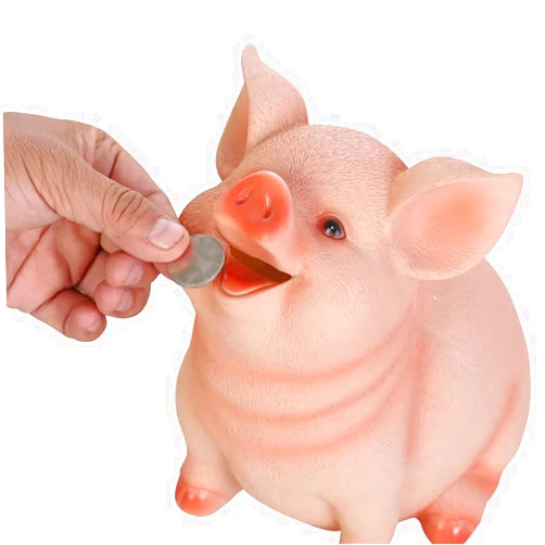 Ochine Cute Pig Piggy Bank Coin Bank Money Bank Decor Shatterproof Large Resin Piggy Bank Pig Shaped Money Box Coin Jar Saving Coin Box for Kids Adults Birthday Gifts Home Decoration