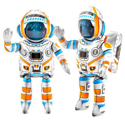 Jenaai 2 Pack 53 Inch 4D Standing Inflatable Astronaut Large Inflatable Astronaut Toys Astronaut Balloon Space Party Decorations Astronaut Inflates for Outer Space Galaxy Planet Theme Birthday Party Supplies