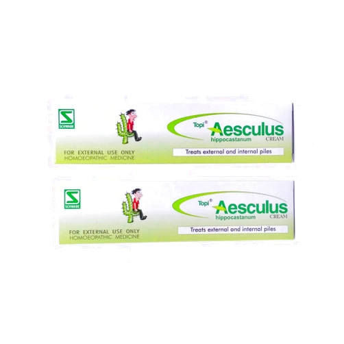 Dr.Willmar Schwabe India Topi Aesculus Cream 25 g || Homeopathic Ointment for Supportive Management of haemorrhoids (Piles) Pack of 2