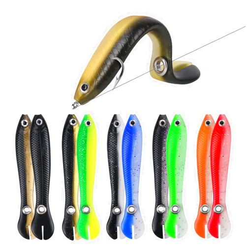 Ainiv Bionic Fishing Lure, Soft Bionic Fishing Lures Kit Creative Lifelike Mock Lure Can Bounce Fishing Accessory for Freshwater & Saltwater, Suitable for Fishing Lovers Outdoor