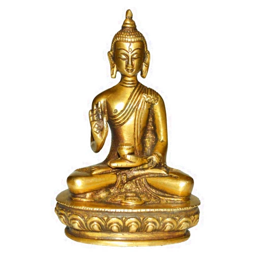 Suryafashion VZX290 Brass Buddha in Blessing Form Statue