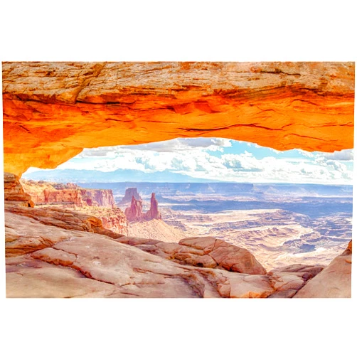 Poster Foundry Mesa Arch at Sunrise Canyonlands National Park Utah Mountains Photo Photograph Sunset Landscape Pictures Scenic Scenery Nature Photography Scenes Cool Wall Art Print Poster 18x12