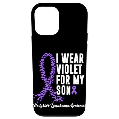 Hodgkin's Lymphoma by Emily Tees Co. iPhone 12 mini Violet For My Son Hodgkin's Lymphoma Cancer Awareness Ribbon Case