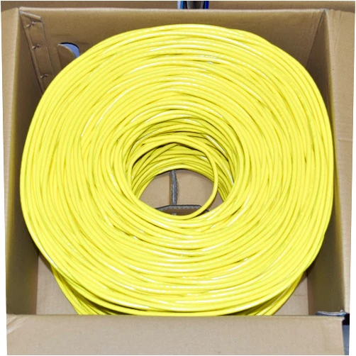 Premiertek 1000Ft Cat6 23AWG UTP Solid 4-Pairs Network Ethernet LAN Cable Bulk Yellow (CAT6-CCA-1KFT-Y)