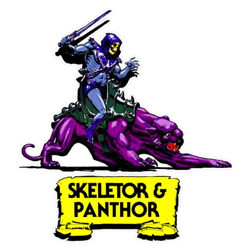 Leyland Designs Vintage Skeletor Style Print - Skeletor & Panthor Sticker Outdoor Rated Vinyl Sticker Decal for Windows, Bumpers, Laptops or Crafts 5